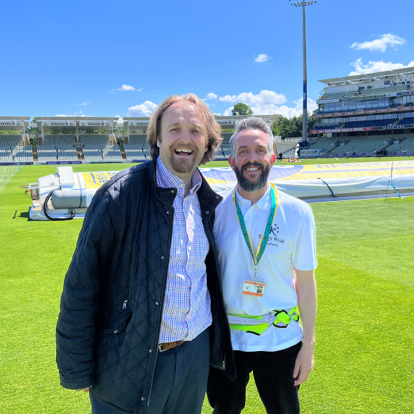 Cllr Robert Alden and Gary Byrne at Edgbaston Stadium