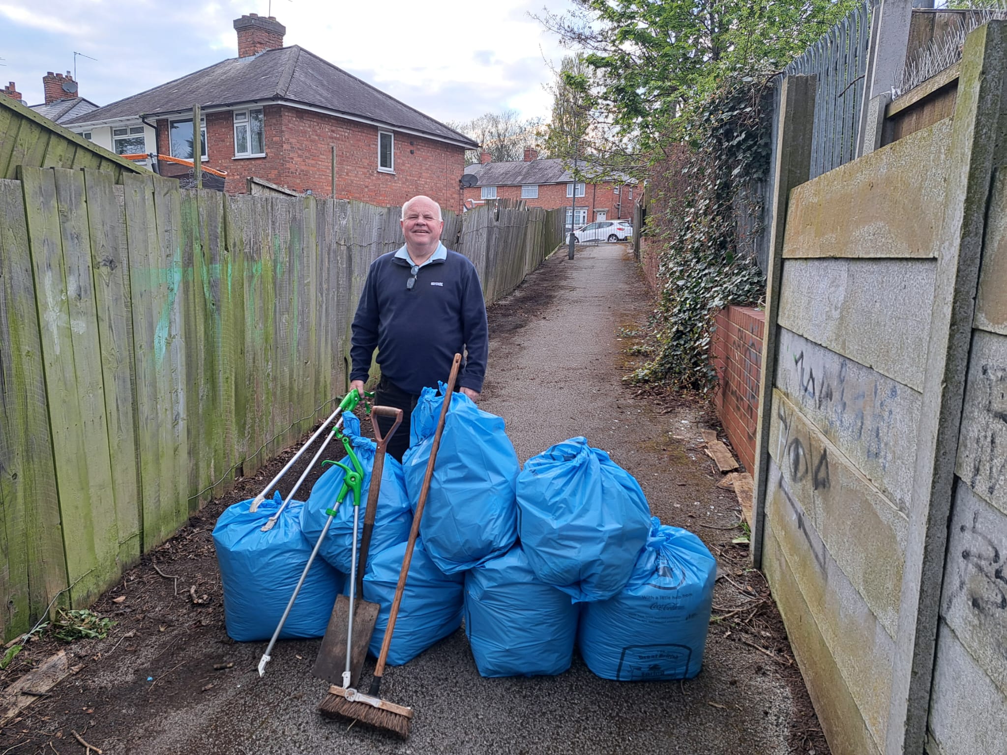 Clifton having completed a litter pick