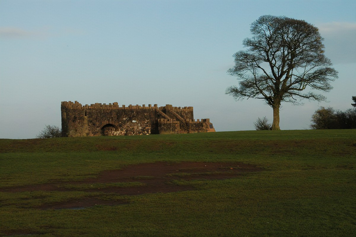 Lickey beacon. A small folly atop a green hill