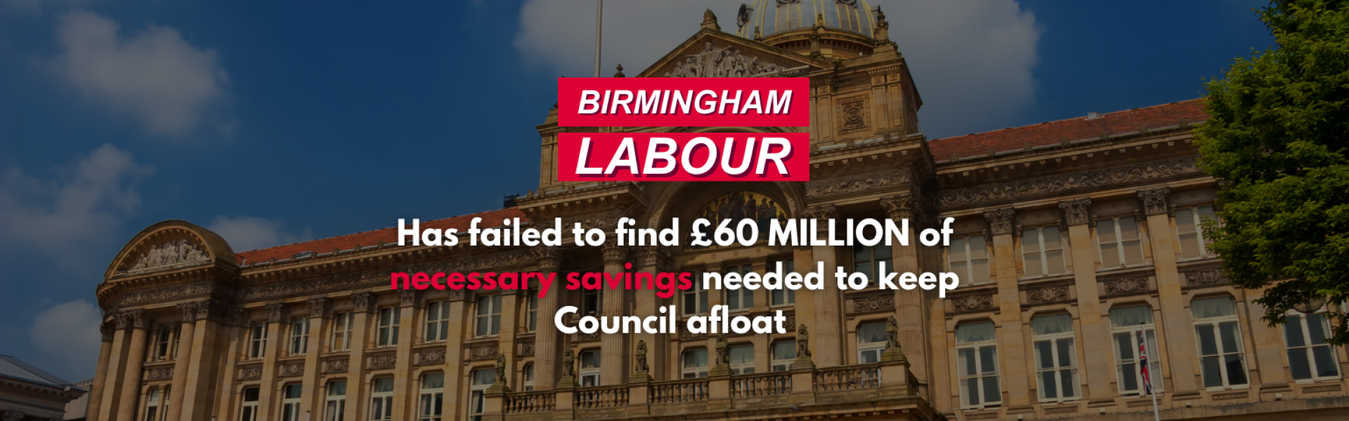 Birmingham Labour fail to find £60 million in savings.