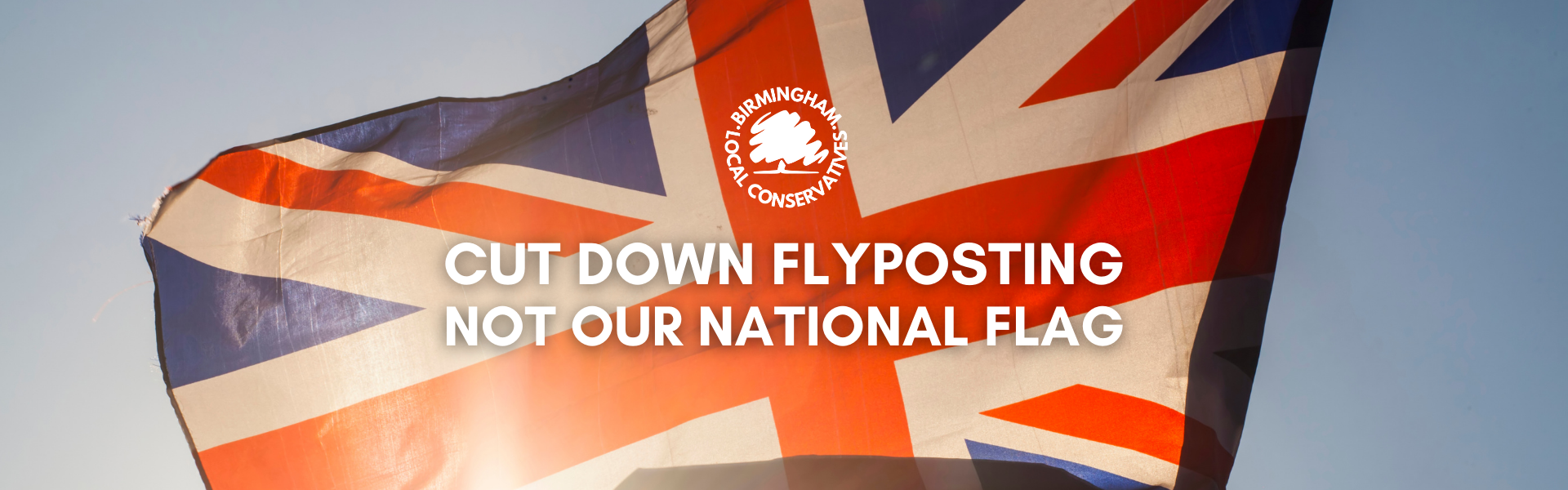 Cut down flyposting, not our national flag