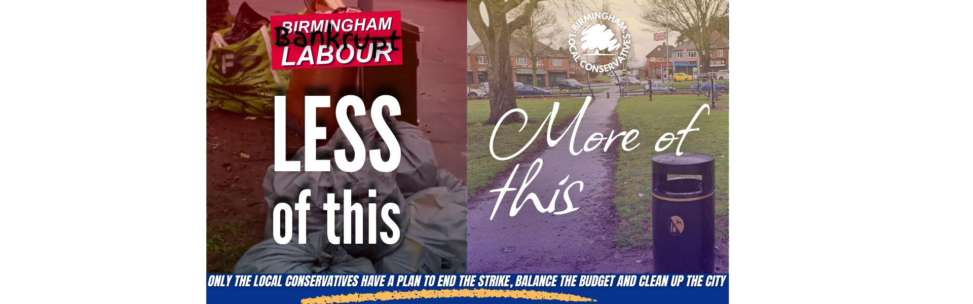 Less rubbish more bins