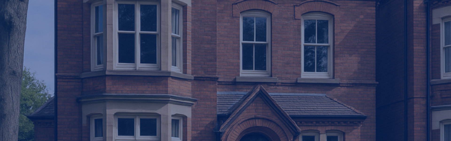 Victorian style red brick house - AI generated