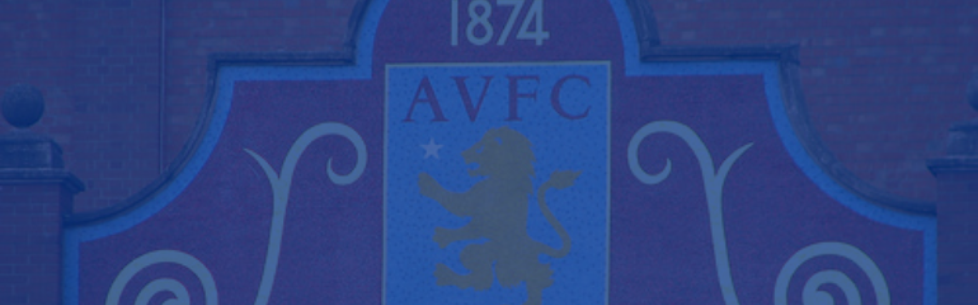 Aston Villa Logo with Blue overlay