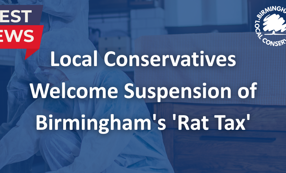 Local Conservatives Welcome Suspension of Birmingham's 'Rat Tax'