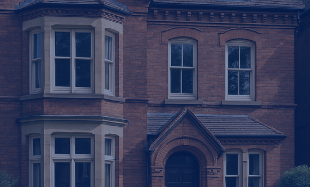 Victorian style red brick house - AI generated