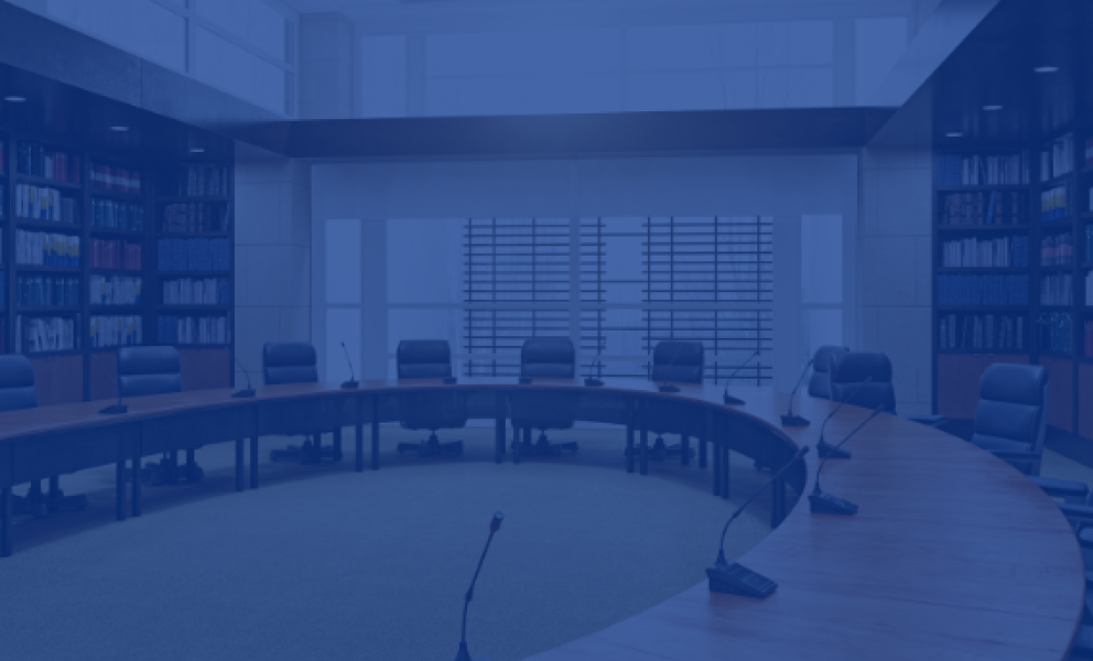 committee room with blue overlay