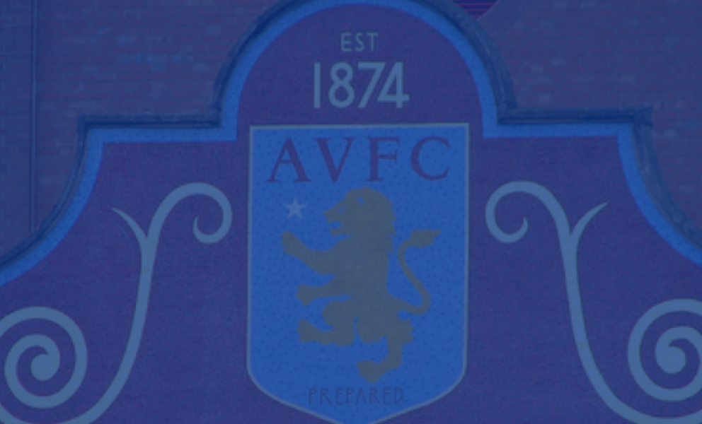 Aston Villa Logo with Blue overlay