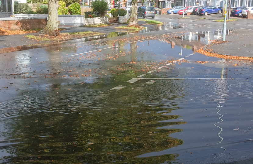 Flooded road