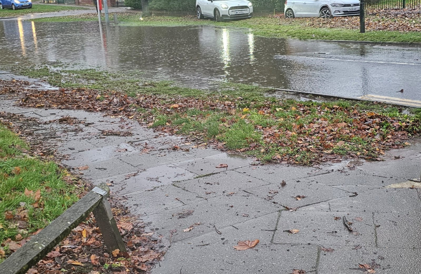 Flooded road