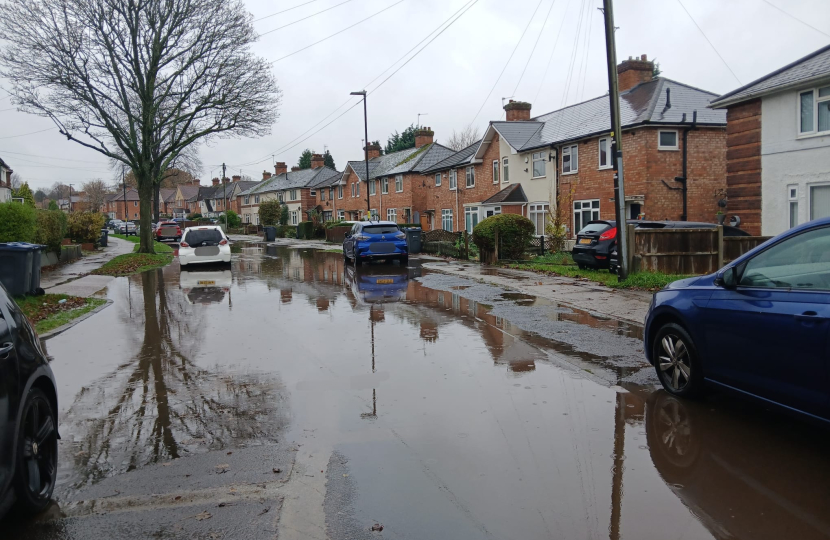 Flooded road