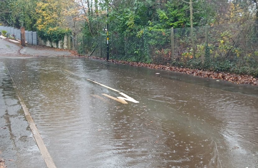 Flooded road