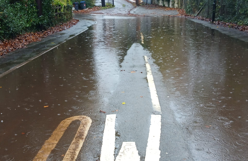 Flooded road