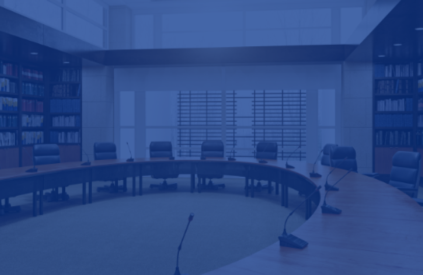 committee room with blue overlay