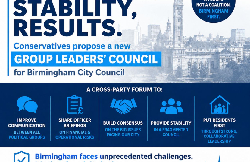 A graphic explaining the need for a Group Leaders Council to offer stability on BCC.