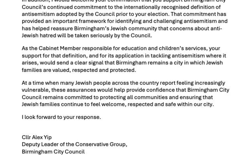 Cllr Yips letter