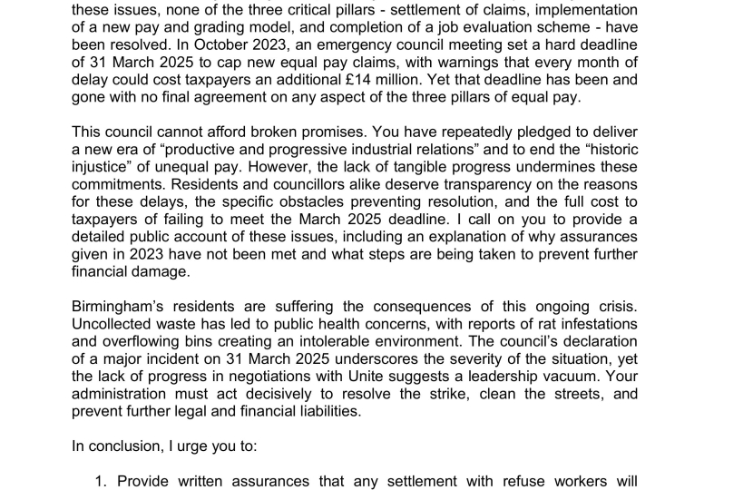 Cllr Alden write to Labour Leader John Cotton Page 2