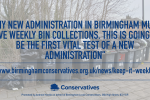 A new administration must save weekly bin collections