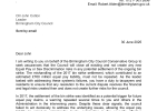 Cllr Alden write to Labour Leader John Cotton Page 1