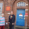 Matt and Deirdre outside the sorting office in Edgbaston 
