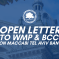 Open letter to WMP & BCC on Maccabi Tel Aviv ban