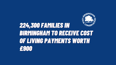 224,300 families in Birmingham to receive cost of living payment worth £900