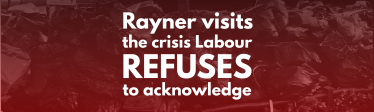 Rayner visits  the public health crisis the Brum Labour refuse to debate