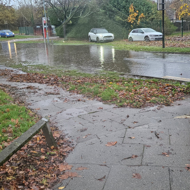 Flooded road